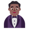 Man in Tuxedo- Medium-Dark Skin Tone emoji on Microsoft